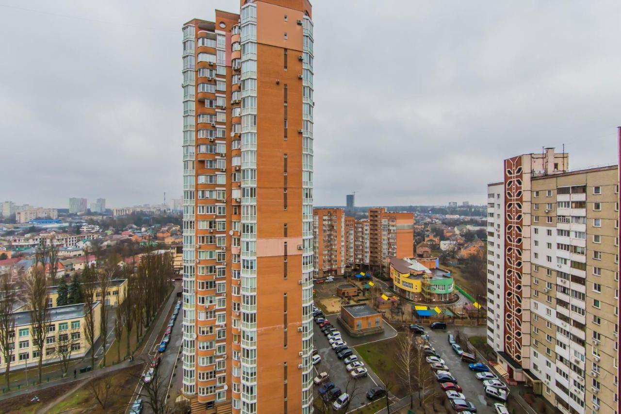 Уютная, Просторная Видовая Трехкомнатная Квартира Возле Метро Академгородок На 6 Мест Киев Екстериор снимка